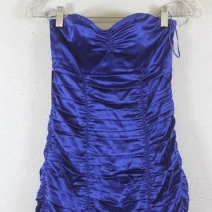 NWT! Express Blue Ruffled Cocktail/Prom Dress sz 0